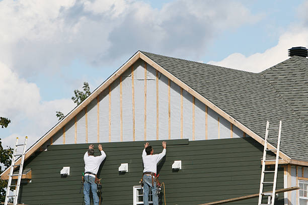 Professional Siding technician working in West Granby, CT